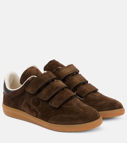 high quality luxury Isabel Marant Beth suede sneakers in brown