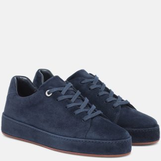 high quality luxury Loro Piana Nuages suede sneakers in blue