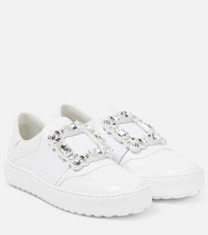 high quality luxury Roger Vivier Viv' Golf sneakers in white