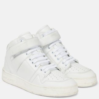 high quality luxury Saint Laurent LAX leather sneakers in white