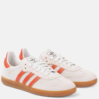 hot sale designer Adidas Samba OG suede-trimmed sneakers in white