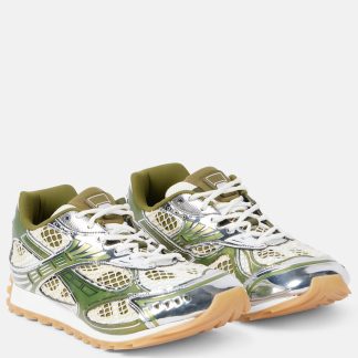 hot sale designer Bottega Veneta Orbit metallic sneakers in metallic