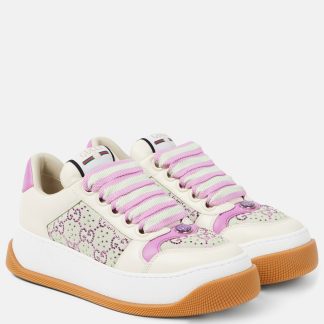 hot sale designer Gucci Screener GG Crystal leather sneakers in multicoloured