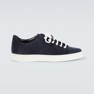 hot sale designer Manolo Blahnik Suede sneakers in blue