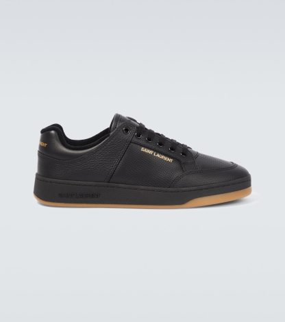 hot sale designer Saint Laurent SL/61 leather low-top sneakers in black