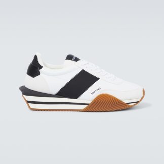 hot sale designer Tom Ford James leather sneakers in white