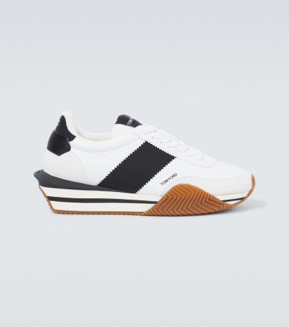 hot sale designer Tom Ford James leather sneakers in white