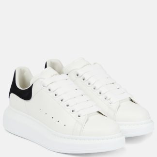 hot sale luxury Alexander McQueen Oversized leather sneakers in white