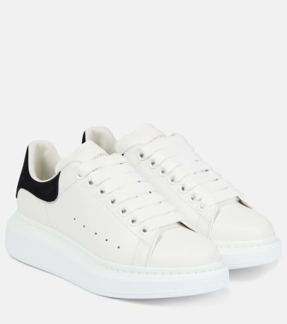 hot sale luxury Alexander McQueen Oversized leather sneakers in white