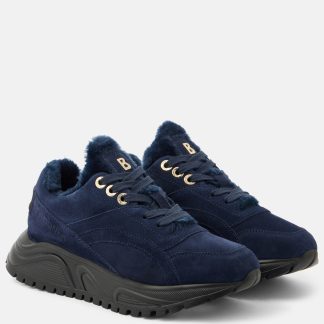 hot sale luxury Bogner Malaga suede sneakers in blue