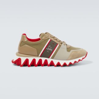 hot sale luxury Christian Louboutin Nastroshark leather sneakers in brown