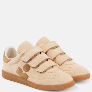 hot sale luxury Isabel Marant Beth suede sneakers in beige