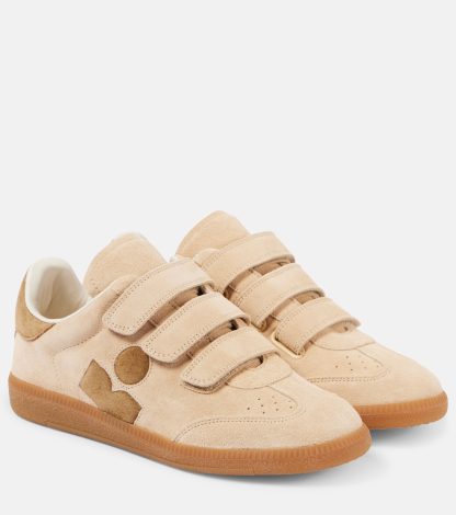 hot sale luxury Isabel Marant Beth suede sneakers in beige