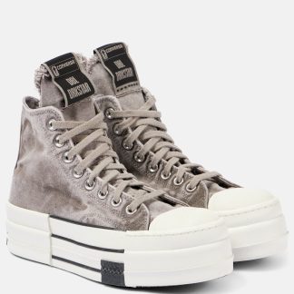 hot sale luxury Rick Owens X Converse DRKSHDW DBL Drkstar HI sneakers in grey