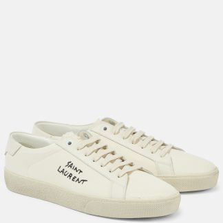 hot sale luxury Saint Laurent Court Classic SL/06 canvas sneakers in white