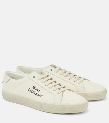 hot sale luxury Saint Laurent Court Classic SL/06 canvas sneakers in white