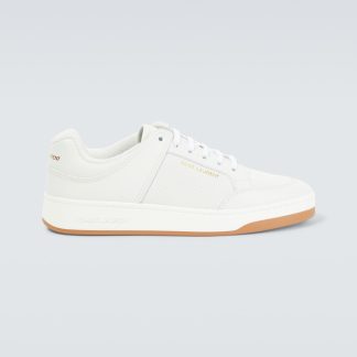 hot sale luxury Saint Laurent SL/61 leather sneakers in white