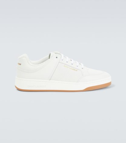 hot sale luxury Saint Laurent SL/61 leather sneakers in white