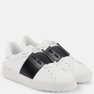 hot sale luxury Valentino Garavani Valentino Garavani Open leather sneakers in white