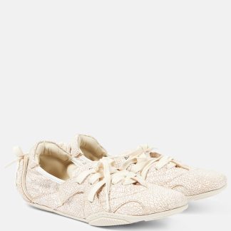 replica designer Acne Studios Leather sneakers in white