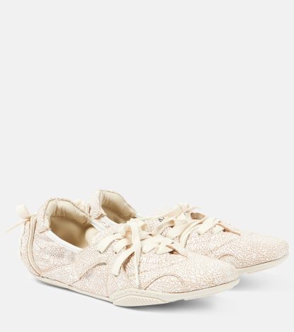 replica designer Acne Studios Leather sneakers in white