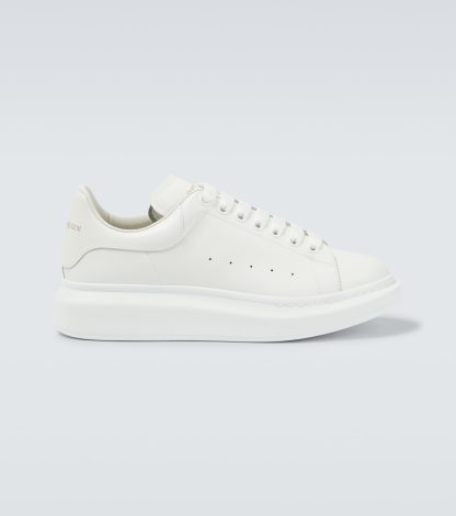 replica designer Alexander McQueen Oversized leather sneakers in white