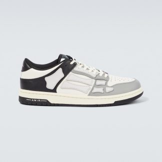 replica designer Amiri Skel Top Low leather sneakers in white