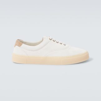 replica designer Brunello Cucinelli Suede sneakers in white