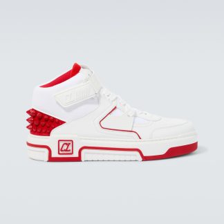 replica designer Christian Louboutin Astroloubi leather sneakers in white