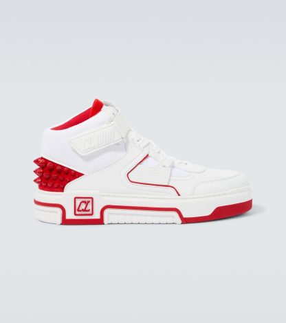 replica designer Christian Louboutin Astroloubi leather sneakers in white