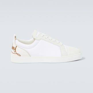 replica designer Christian Louboutin Fun Louis Junior leather sneakers in white