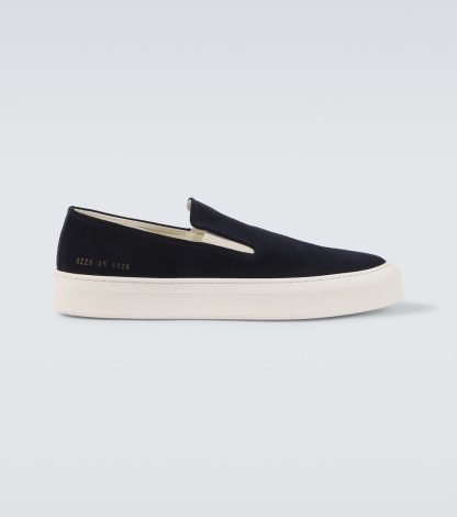 replica designer Common Projects Suede slip-on sneakers in blue