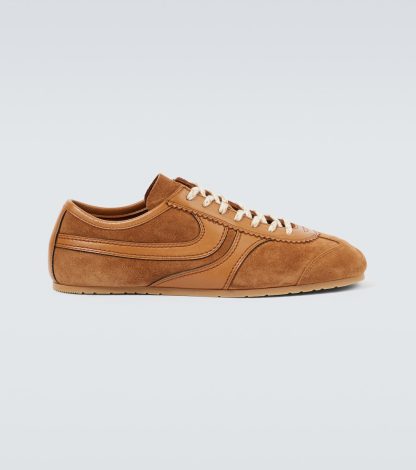 replica designer Dries van Noten Suede sneakers in brown