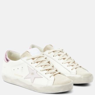 replica designer Golden Goose Super-Star leather sneakers in white