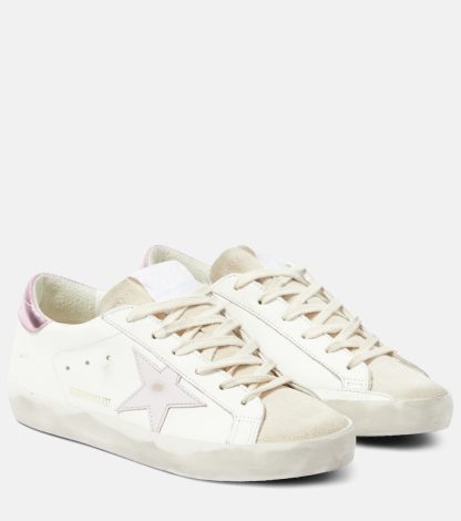 replica designer Golden Goose Super-Star leather sneakers in white