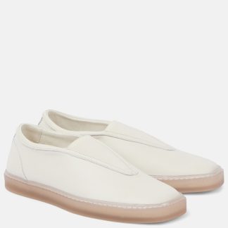 replica designer Lemaire Leather sneakers in white