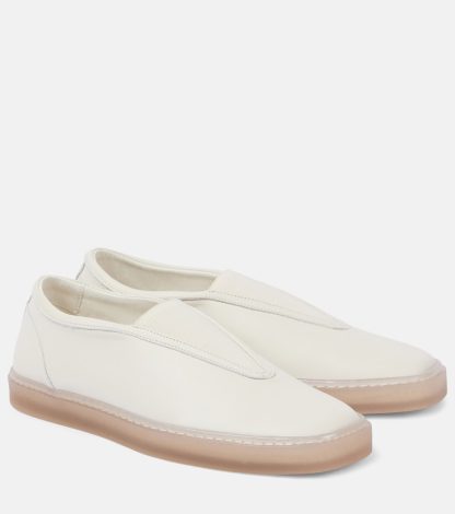 replica designer Lemaire Leather sneakers in white