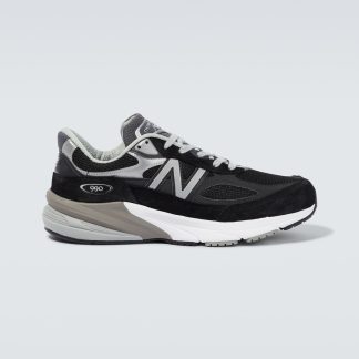 replica designer New Balance 990v6 suede low-top sneakers in black