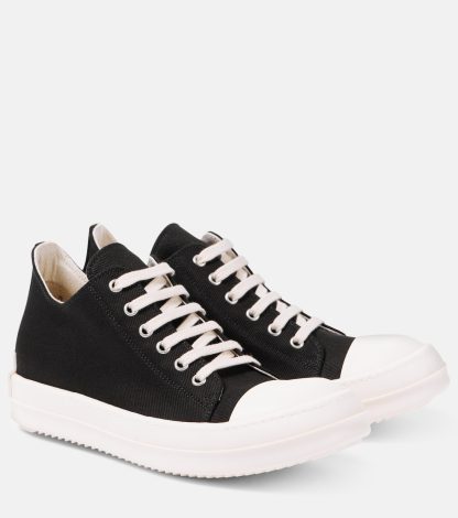 replica designer Rick Owens DRKSHDW Vintage denim sneakers in black