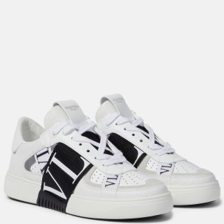 replica designer Valentino Garavani VL7N leather sneakers in white