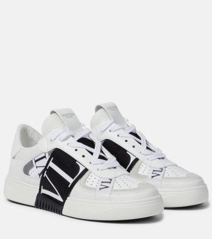 replica designer Valentino Garavani VL7N leather sneakers in white