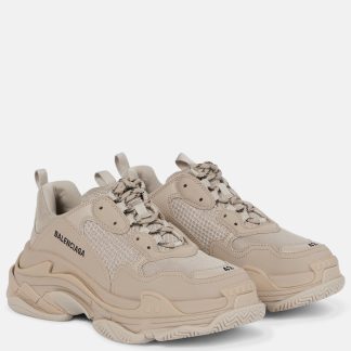 replica luxury Balenciaga Triple S sneakers in beige