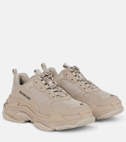 replica luxury Balenciaga Triple S sneakers in beige