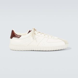 replica luxury Berluti Trainer embroidered leather sneakers in white