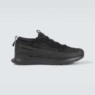 replica luxury Canada Goose Glacial Trail leather sneakers in black