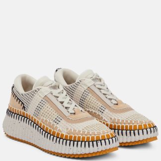 replica luxury Chloé Nama sneakers in beige