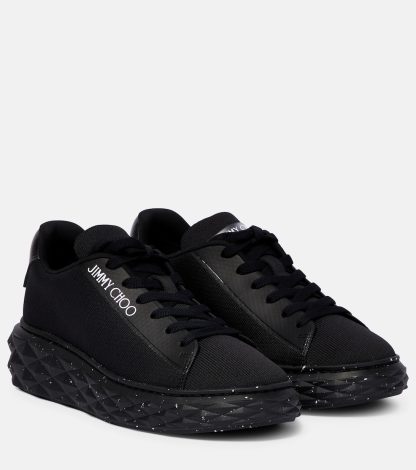 replica luxury Jimmy Choo Diamond Light Maxi/F sneakers in black