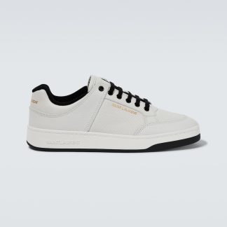 replica luxury Saint Laurent SL/61 low-top leather sneakers in white