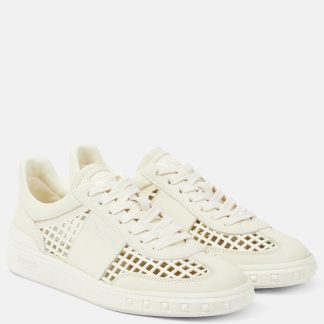 replica luxury Valentino Garavani Upvillage leather sneakers in neutrals