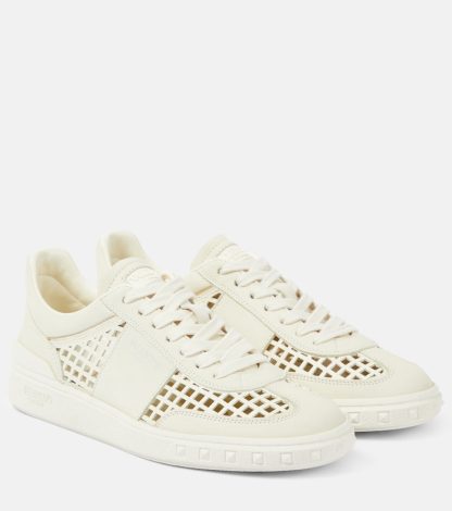 replica luxury Valentino Garavani Upvillage leather sneakers in neutrals